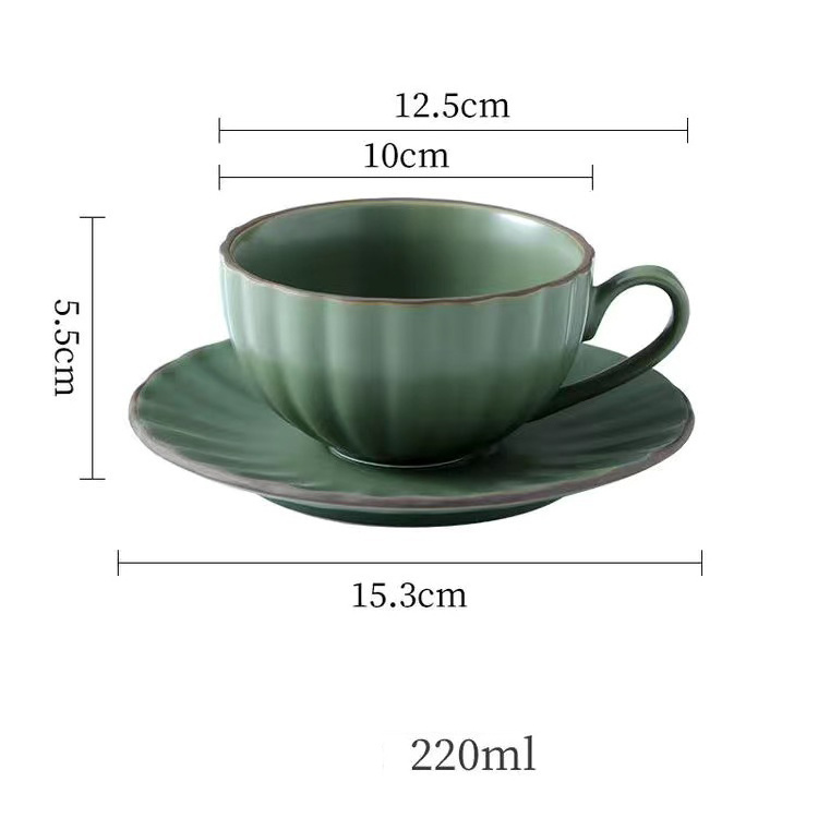 Nordic Custom luxury Porcelain Tea Cups Set Wholesale Latte Espresso Cup Coffee Cup Saucer Sets