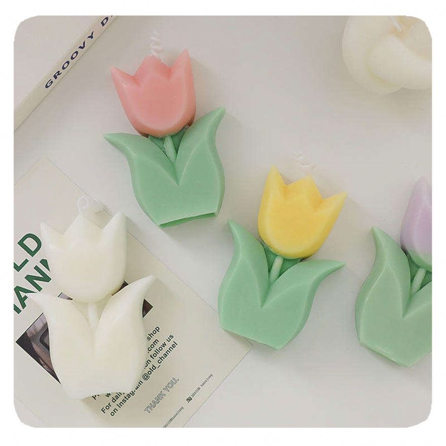 Tulip Flower Scented Aromatic Candle Home Wedding Decoration Souvenir Tulipcand Aromatherapy Candles