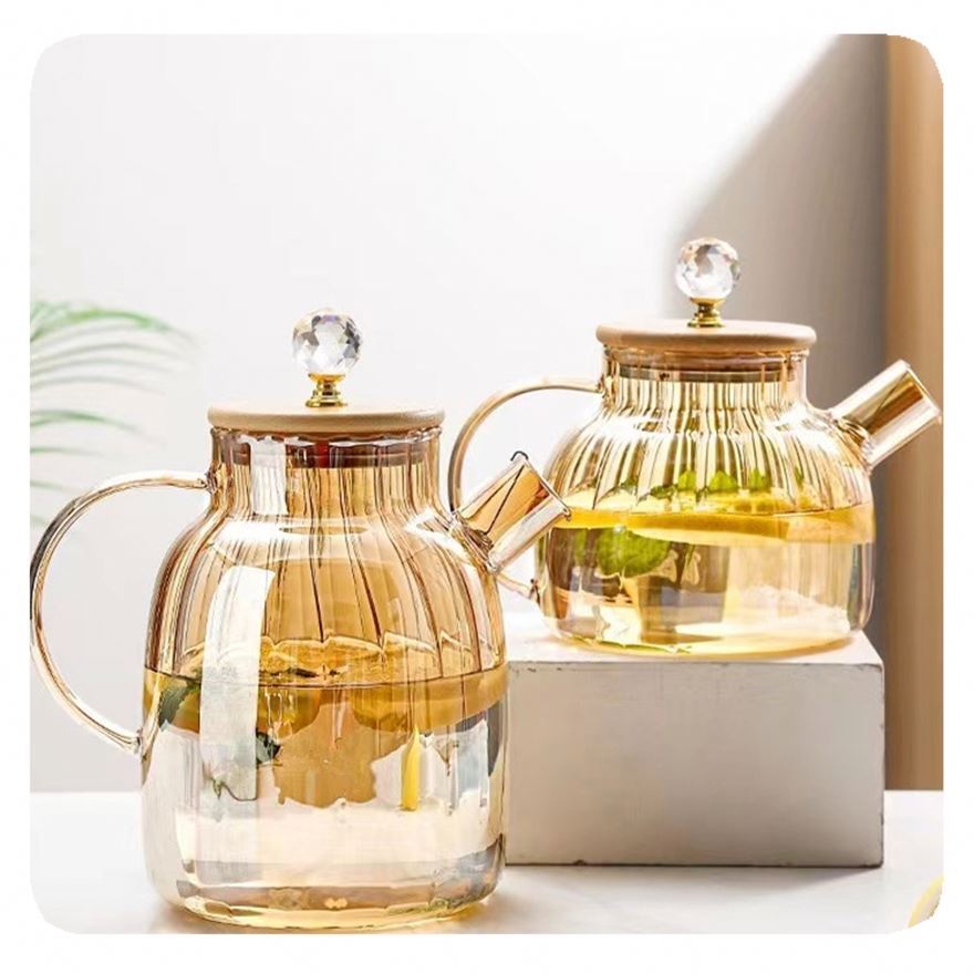 Heated electric ceramic stove juice kettle household large capacity high borosilicate amber cold kettle