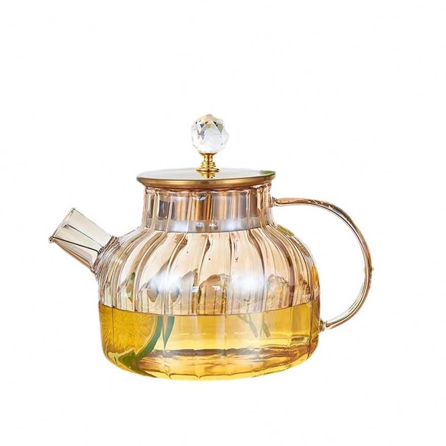 Heated electric ceramic stove juice kettle household large capacity high borosilicate amber cold kettle