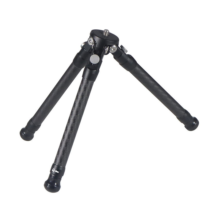 Adjustable Shooting Angle mini Portable Folding Carbon Fiber Mini Tripod for Live  DSLR action camera