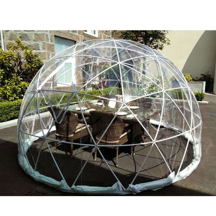 3.6m Diameter Outdoor restaurant Cafe Bar Clear Dome Tent Dining Igloo