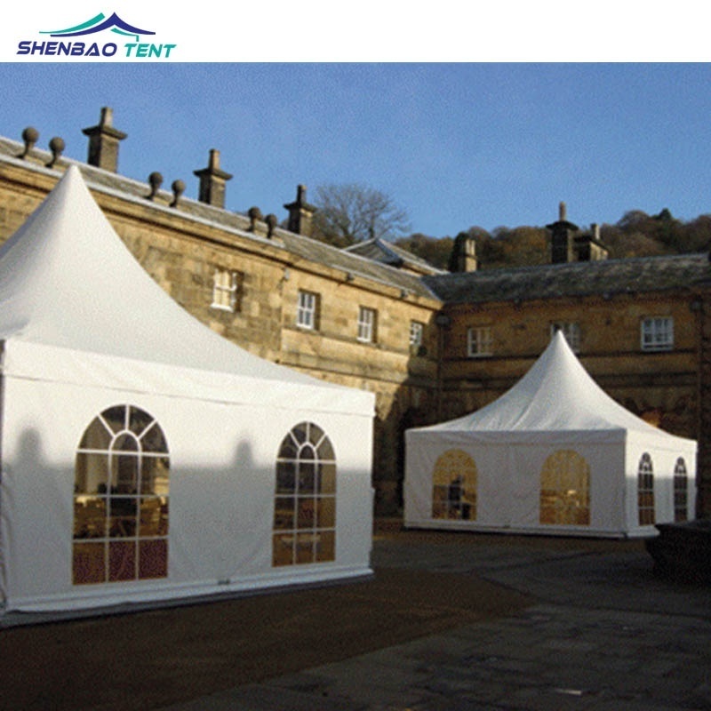 Luxury marquee party 3X3 4X4 5X5 10X10 Outdoor Canvas Hexagon gazebo Pagoda Tent with waterproof canopy