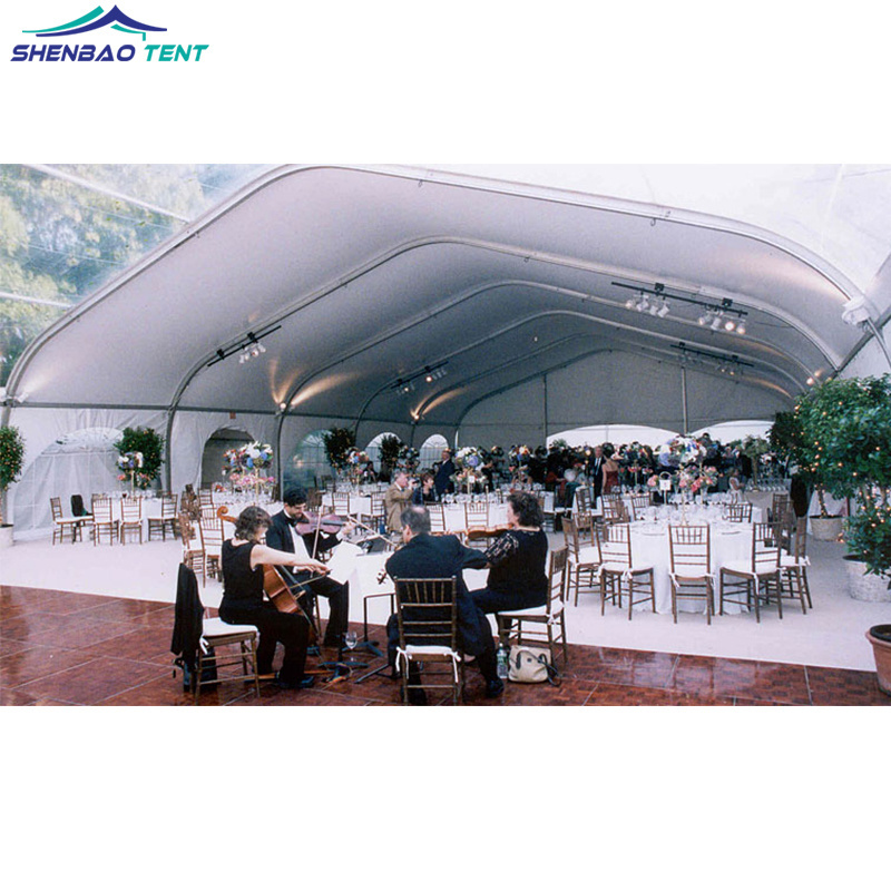 outdoor Large church tents for events Aluminum Pvc Waterproof Storage Curved Tent industrial huge curve TFS  tent