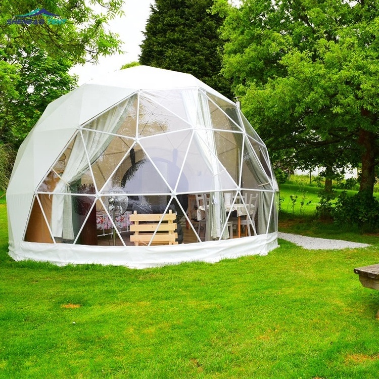 High Quality 6m Diameter Geodesic Half Eco Family Dome Tent Price Manufacturer For Backyard