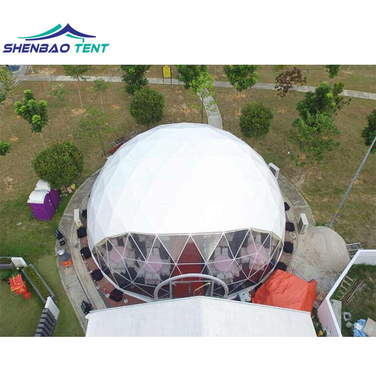 Huge Geodesic Dome Sphere Tent Galvanized Steel Frame For Outdoor Camping Tent