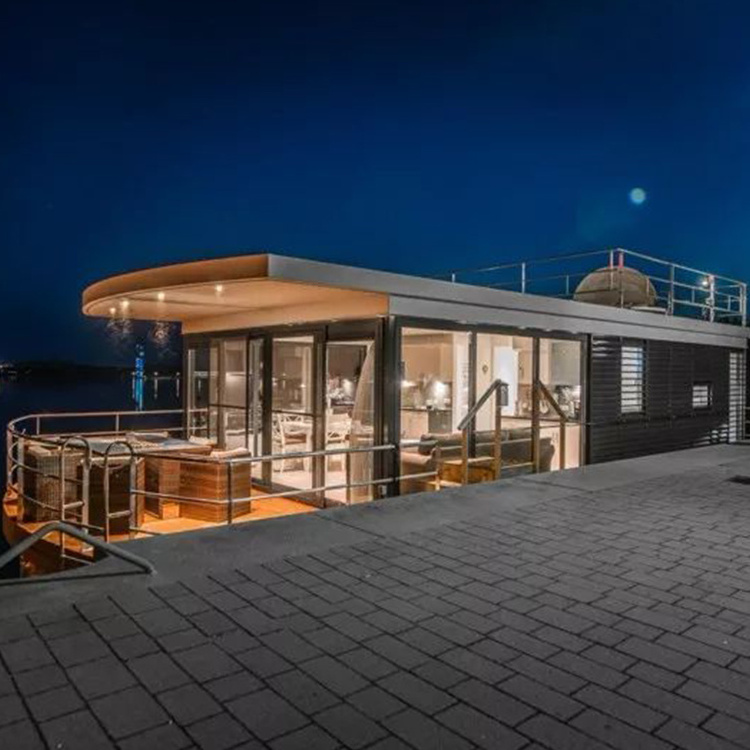 Leisure Floating Cabins Modern Floating Prefab House Water Hotel Capable Floating Platform Tent Floating Houseboat Floating Pod