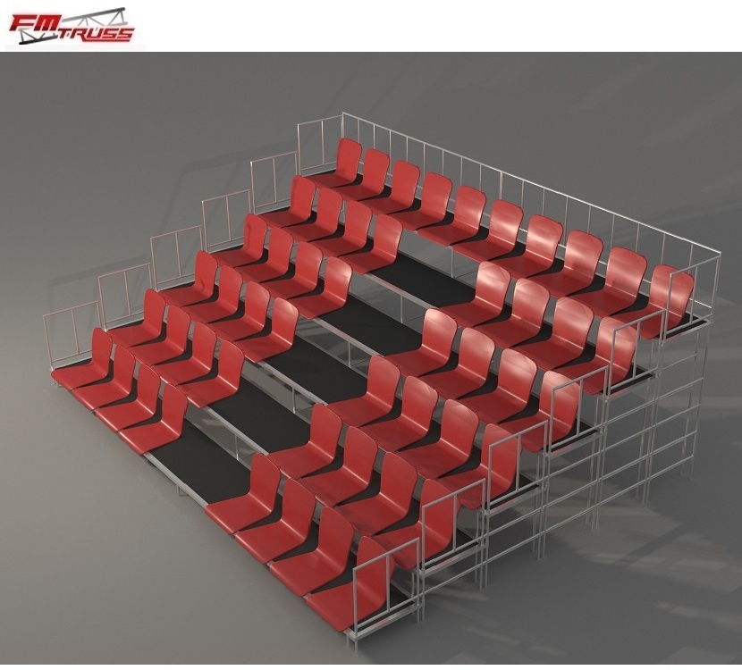 Customized outdoor football bleacher grandstand stadium seats with scaffolding stand