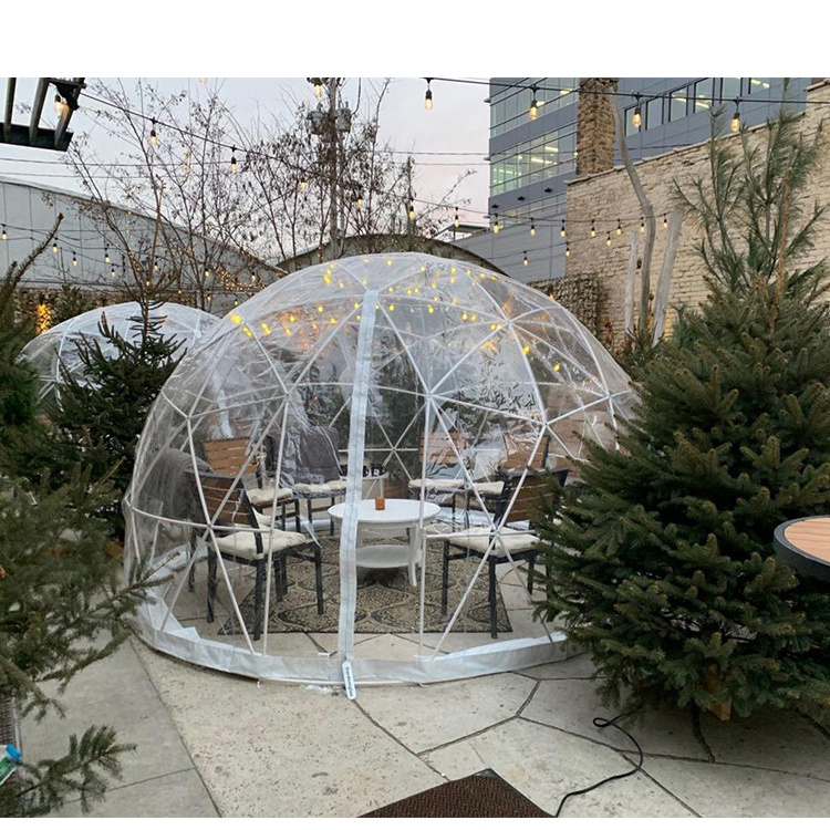 3.6m Diameter Outdoor restaurant Cafe Bar Clear Dome Tent Dining Igloo