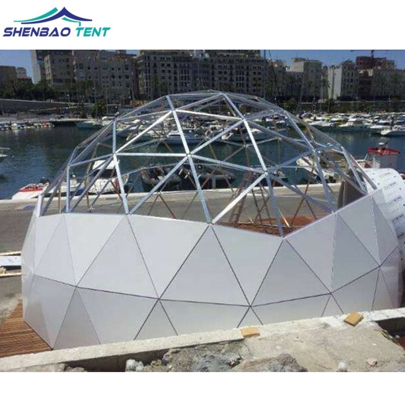 Good Price Aluminum Alloy Geodesic Gazebo Dome Tent With Transparent Pvc transparent dome gazebo