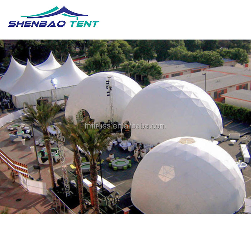 Huge Geodesic Dome Sphere Tent Galvanized Steel Frame For Outdoor Camping Tent