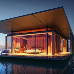 Leisure Floating Cabins Modern Floating Prefab House Water Hotel Capable Floating Platform Tent Floating Houseboat Floating Pod