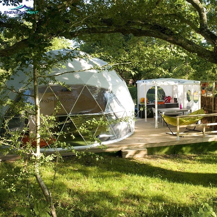 High Quality 6m Diameter Geodesic Half Eco Family Dome Tent Price Manufacturer For Backyard