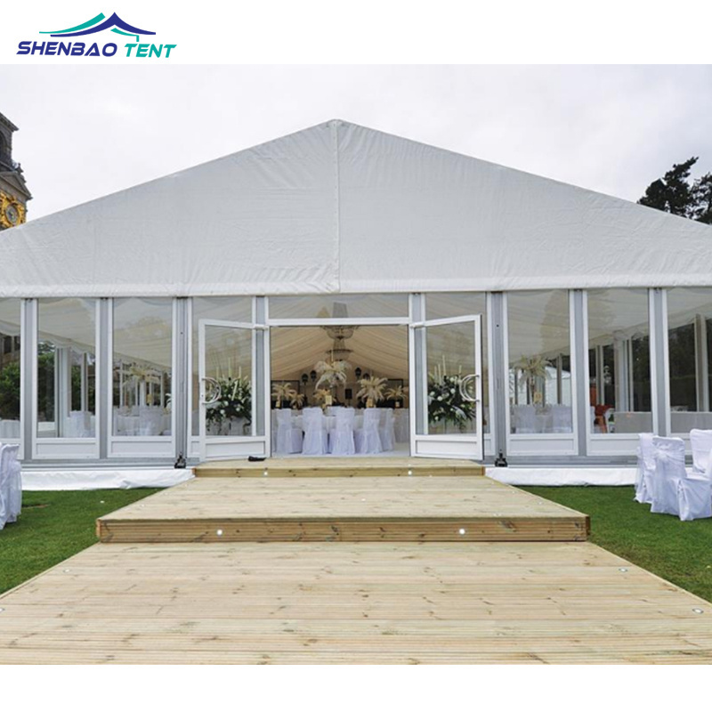 Aluminum Frame industrial tent A Shape Big Outdoor Carpas Para Eventos White Wedding Party Event Marquee Church Tent For Sale