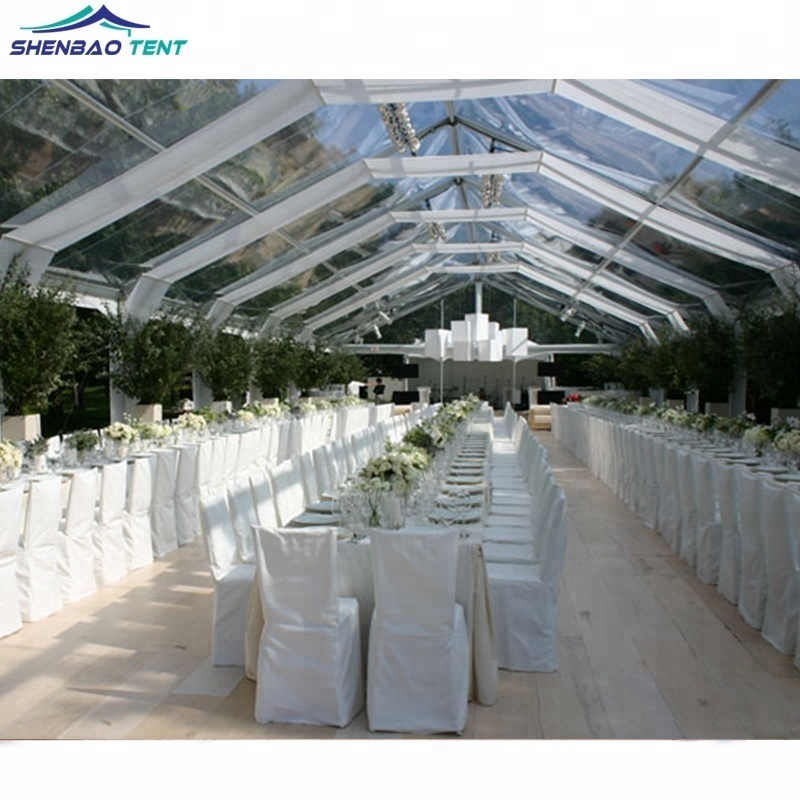 ShenBao hot sale luxury tent customize waterproof aluminum alloy frame clear top wedding event marquee tent outdoor