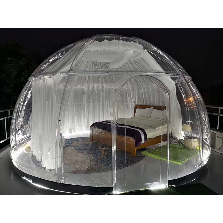 prefab cabin house restaurant home transparent bubble glamping dome ai rental sliding dome tent house