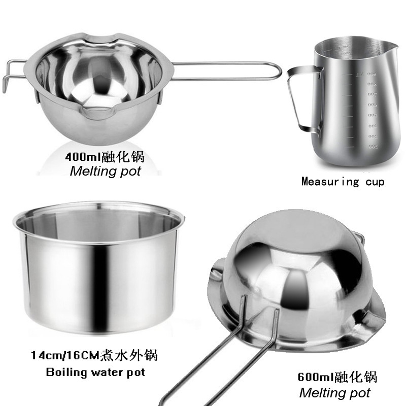 High quality handmade Candle Making Tools Melting Wax Pot Stainless Steel Wax Warmers Wholesale