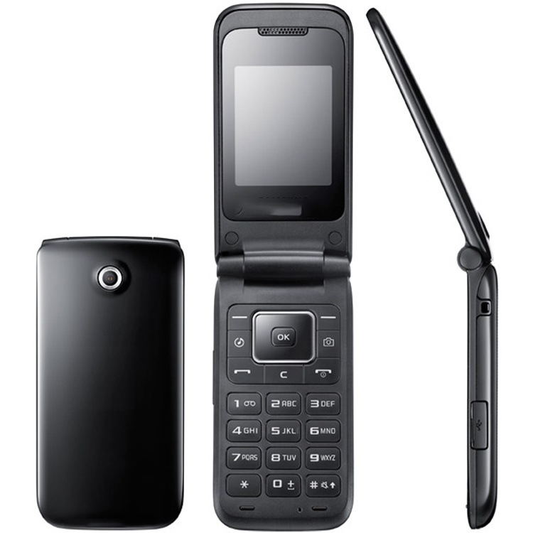 Mobile phone 2530 for Samsung E2530 (Unlocked)  Black, Slim & Smart Flip Phone