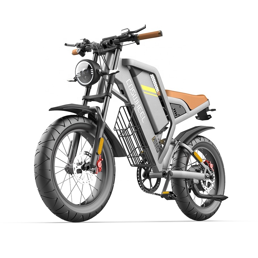 Coswheel GT20 Very Fast Long Range 48V/750W Electric Stealth Bomber Fat Tire Dirt City/ Beach/Mountain Electric Bike