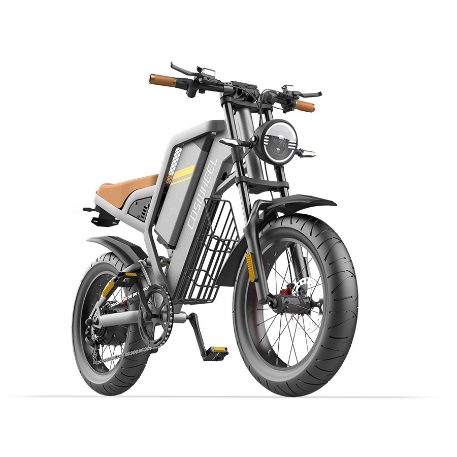 Coswheel GT20 Very Fast Long Range 48V/750W Electric Stealth Bomber Fat Tire Dirt City/ Beach/Mountain Electric Bike