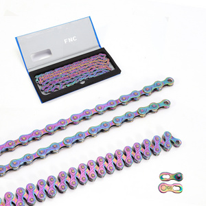 High quality FNC 10 speed rainbow rust proof stainless steel non hollow road mountain bike chain