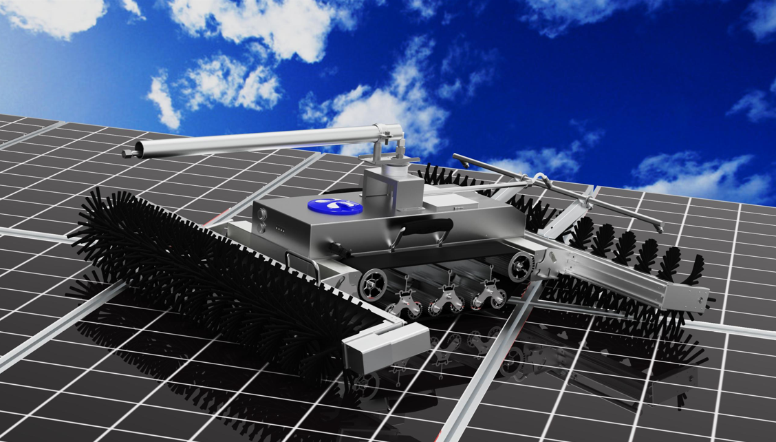 automatic robot solar auto cleaning system solar panel clean machine solar cleaning robot