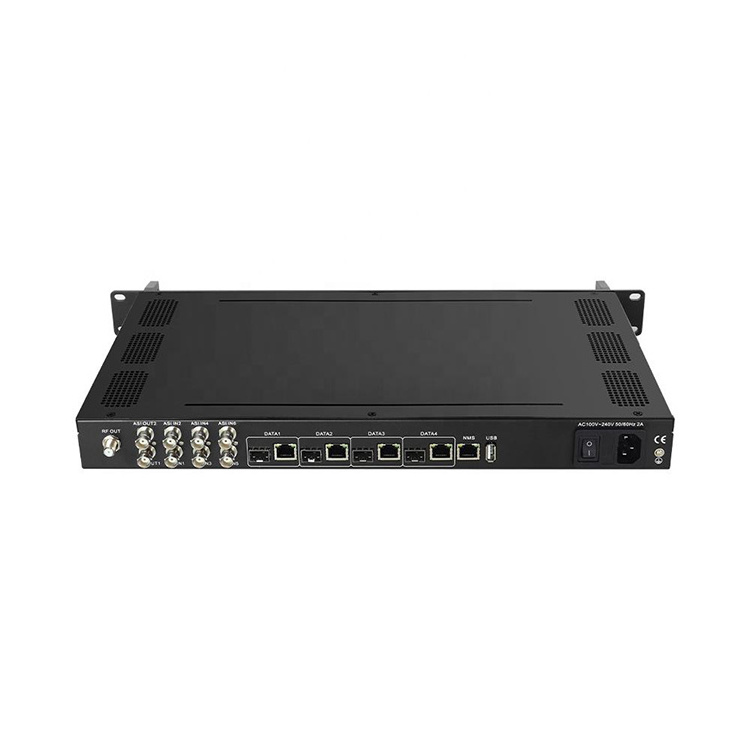 Digital TV Headend System 8  in 1 H.264 HD DVB-T ISDB-T Multiplexing Video Encoder Modulator IP Input