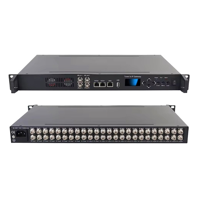 8/16/24 FTA Digital Video Encoder Tuner with IP ASI Output Supports DVB-S/S2 DVB-C/T/T2 ISDB-T/ATSC Input HD Audio to IP Gateway