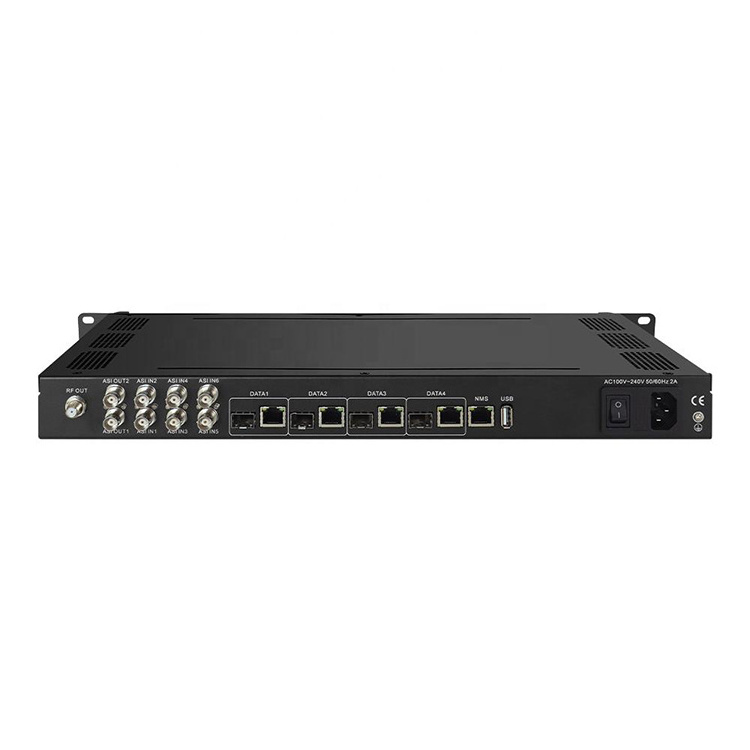 Digital TV Headend System 8  in 1 H.264 HD DVB-T ISDB-T Multiplexing Video Encoder Modulator IP Input