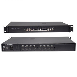 8 16 24 Channels HD Encoder Modulator Digital Headend Equipment for Radio & TV Broadcasting