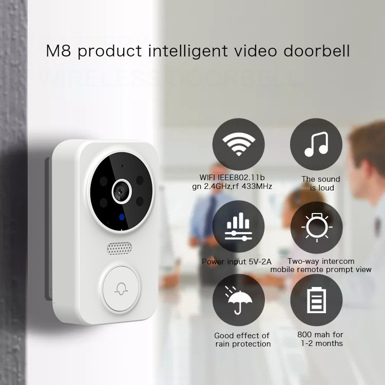 Wireless Door Camera Ring Bell Video mini  Doorbell Wifi Smart Home  Villa Alarm HD Video Doorbell Intercom Apartment