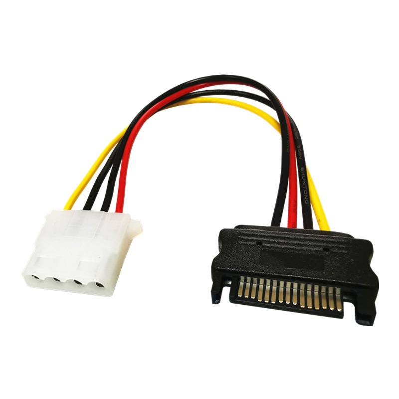 SATA 15Pin Male to Big 4Pin Male Serial Power Connector Adapter Cable Molex IDE 4pin to SATA Converter Power Cable