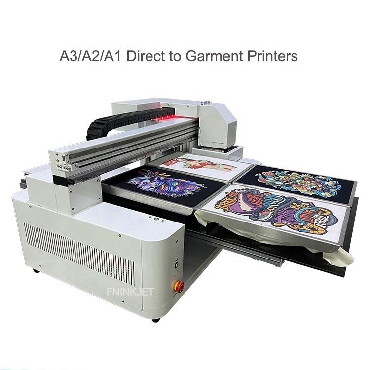 Big Format Industrial T Shirt Printer with 4/6 Pallets Direct to Garment DTG Printer for Cloth A1 Size