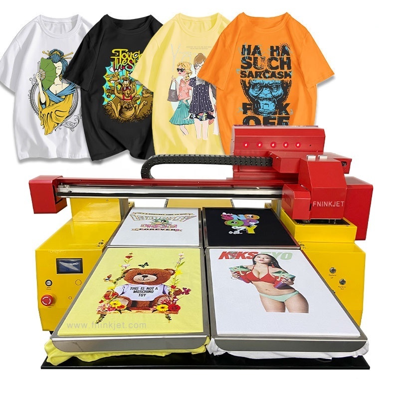 Print 2-8 PCS at The Same Time Double Heads XP600 Digital Wide Format T Jet Direct to Garment A1 DTG Printers