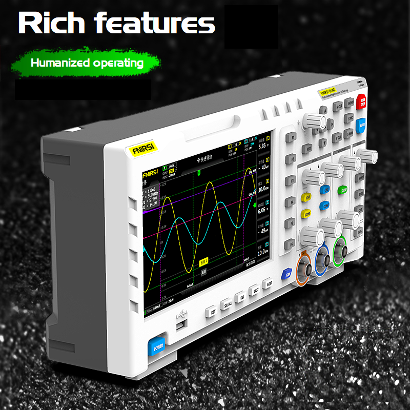 FNIRSI-1014D Oscilloscope 2 in 1 Dual Channel Ana-log Bandwidth 1GSa/s  Portable Digital Storage