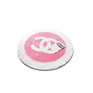 Hand-tufted three-dimensional circular carpet bedroom bed blanket makeup chair advanced thickened living room plush entry mat