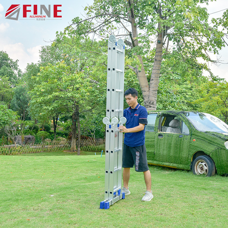 Compact Aluminium Rivets Transform Telescopic Aluminum Extens Multipurpose Ladder