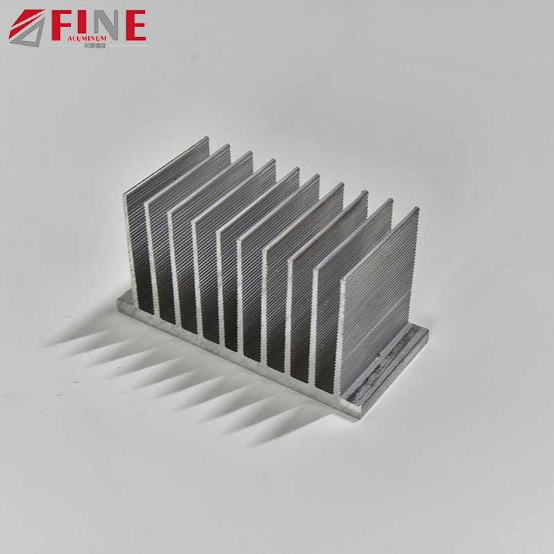 Aluminium Profile Extrusion Flexible Insert Stacked Folded Fin Peltier Power Amplifier Heat Sink Radiator