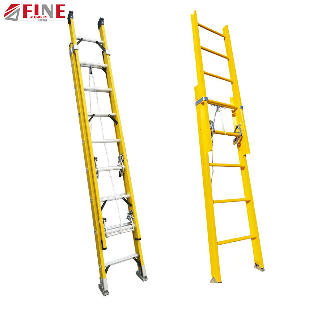 En131 Folding Ladders Feature Aluminium Material Multipurpose Insulated Ladder Fiberglass Ladder