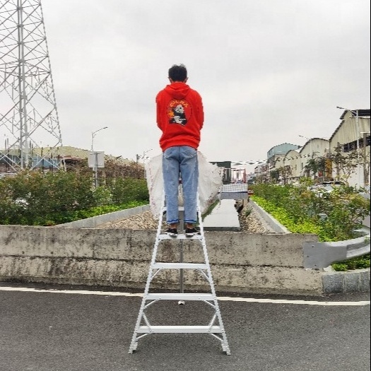 EN131 Double Support Adjustable Escalera de aluminio Fruit Picking Orchard Harvest Tripod Fruit Ladder Aluminum Ladder