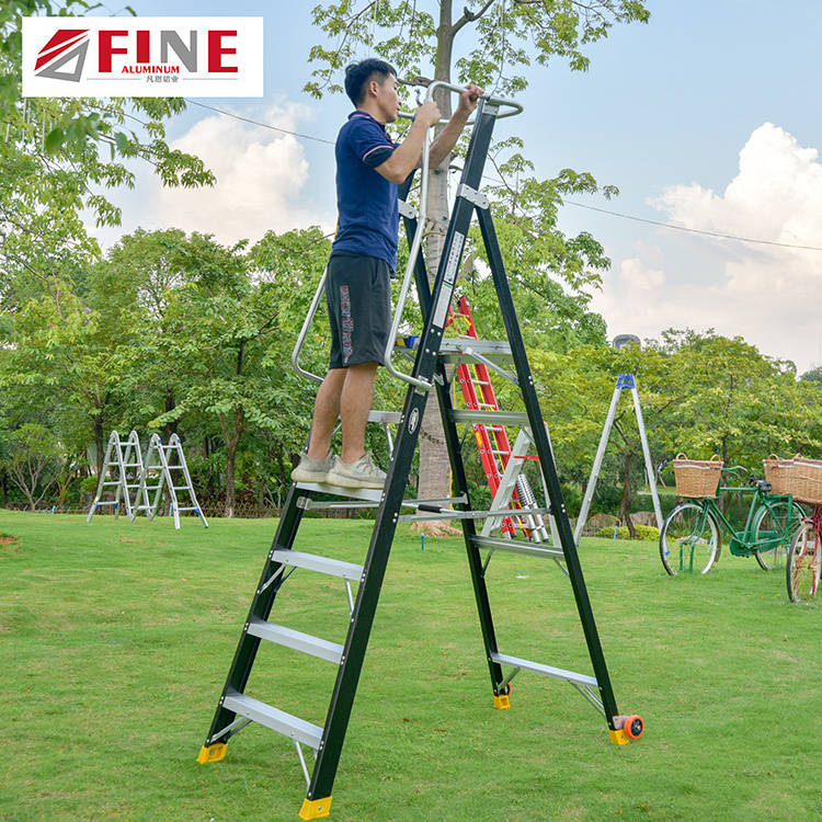 FRP Platform Ladder Folding Collapsible Fibreglass Podium fiberglass platform ladder ladders