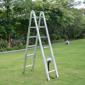 Wide Step Aluminum Ladder Folding Multifunction Hinge Telescopic Articulated Ladder