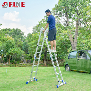 Compact Aluminium Rivets Transform Telescopic Aluminum Extens Multipurpose Ladder