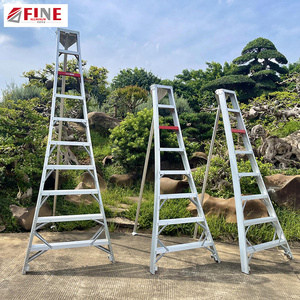 EN131 Double Support Adjustable Escalera de aluminio Fruit Picking Orchard Harvest Tripod Fruit Ladder Aluminum Ladder