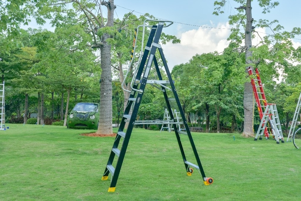 FRP Platform Ladder Folding Collapsible Fibreglass Podium fiberglass platform ladder ladders