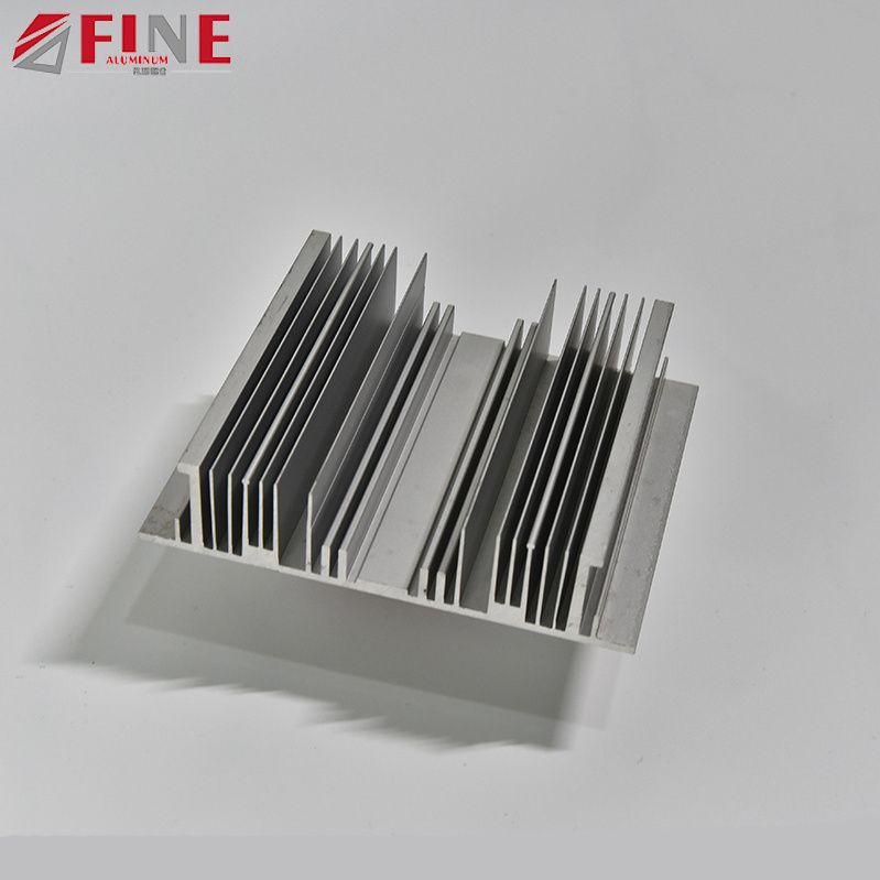 Aluminium Profile Extrusion Flexible Insert Stacked Folded Fin Peltier Power Amplifier Heat Sink Radiator