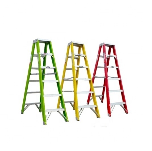 Fiberglass Folding Ladder Electric Heavy Duty FRP Step Fiberglass Folding Ladders