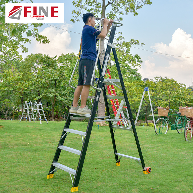 FRP Platform Ladder Folding Collapsible Fibreglass Podium fiberglass platform ladder ladders