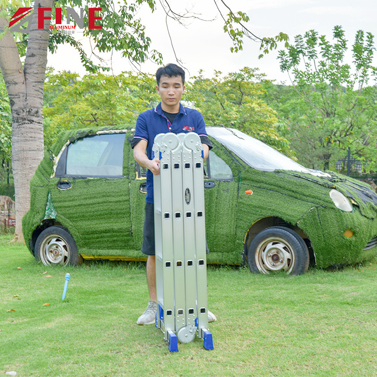 Compact Aluminium Rivets Transform Telescopic Aluminum Extens Multipurpose Ladder