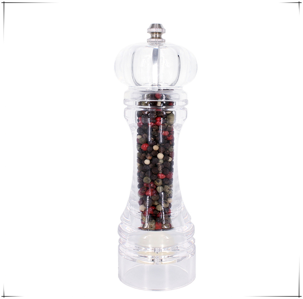 acrylic manual salt and pepper mill set / lusency simple spices grinder